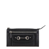 ディオール ロゴ 長財布 ブラック レザー レディース Dior 【中古】